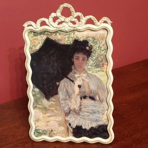 Gold Accented Metal Desk Frame